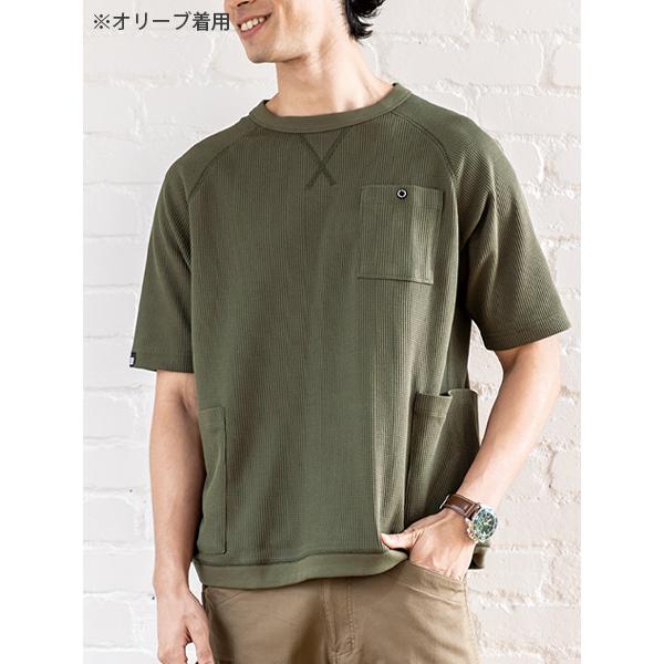 新品未使用☆新作☆G/FOREジーフォア 男女兼用モデルTシャツ sizeL 5ポケット半袖Tシャツ ワッフル生地 G437 (男女兼用) 吸汗 作業