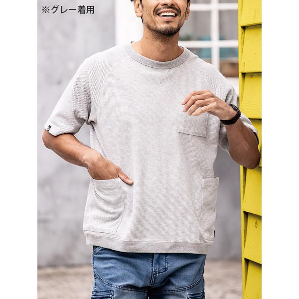 5ポケット半袖Tシャツ ワッフル生地 G437 (男女兼用) 吸汗 作業