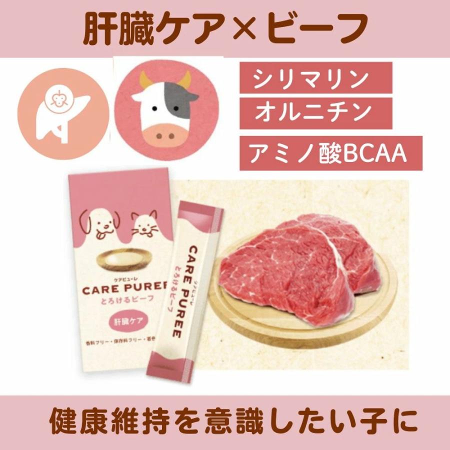 ケアピューレ とろけるビーフ 肝臓ケア 10g×10本 まとめ買い CARE PURE