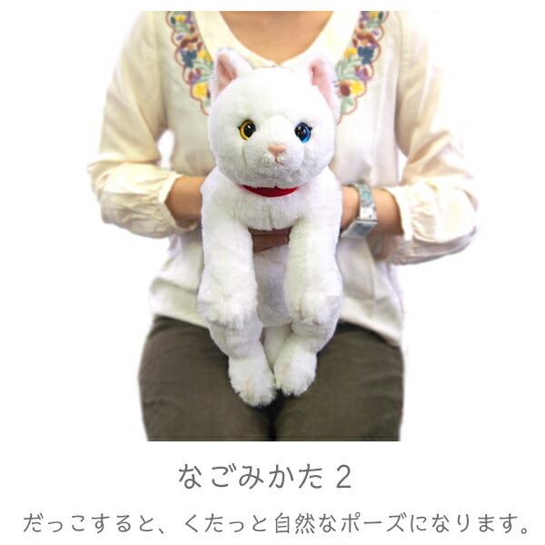 ひざねこ M オッドアイ WH ぬいぐるみ ペット用品 猫用品 オーナー