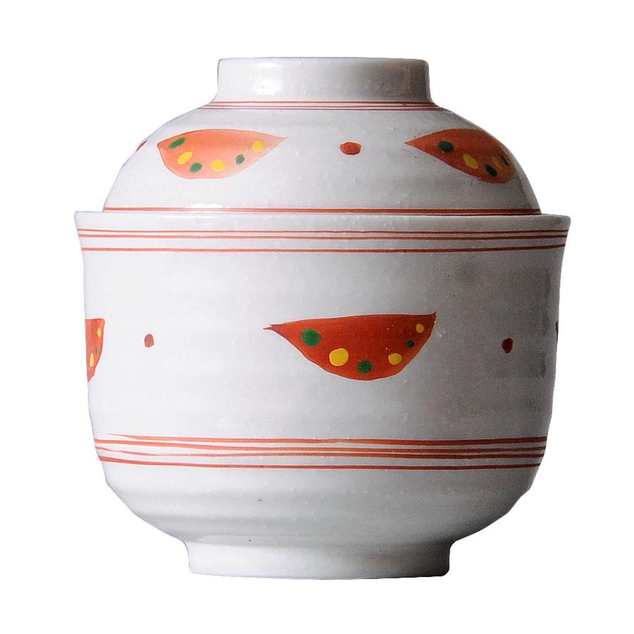 未使用　イムサエムさん　赤絵碗 赤絵二色点小吸碗 和食器 むし碗 業務用 約8.8cm 在庫処分品 数量限定