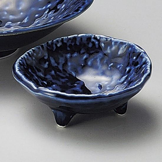 清水焼　雲東　向付　和皿　高級和食器 藍紺岩清水千代久 和食器 刺身用千代久 業務用 約8.6cm さしみ用