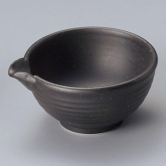 備前風片口中鉢 和食器 小鉢（大） 黒茶色系 業務用 約13cm 和食 和風