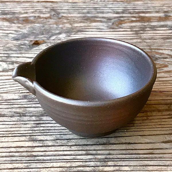 備前風片口中鉢 和食器 小鉢（大） 黒茶色系 業務用 約13cm 和食 和風
