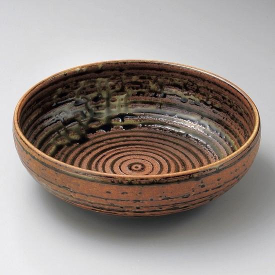 伊賀織部巻8.0盛鉢 和食器 大鉢 業務用 約25cm 和食 和風 鉢 盛鉢