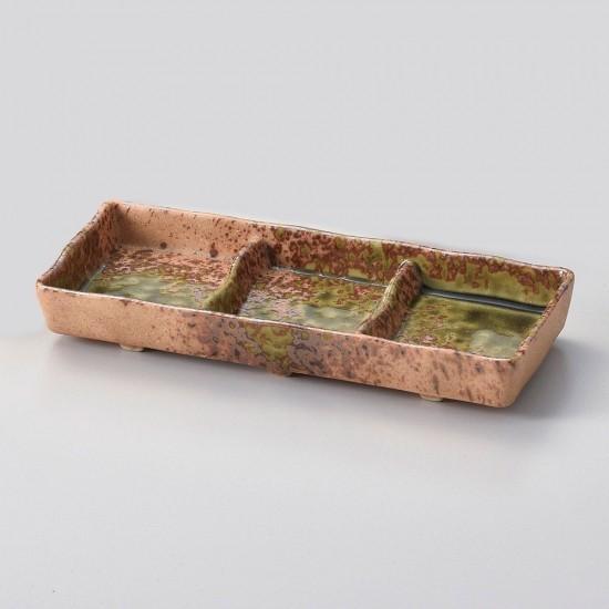 6219) ② 台和 業務用食器 3つ仕切り皿 25cm 10枚セット 中古品