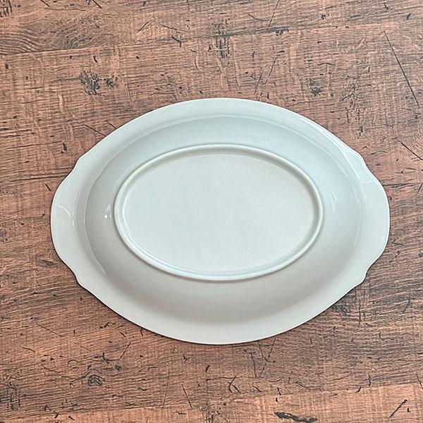 白玉渕 耳付10吋ベーカー 白い器 洋食器 楕円・変形ボール(M 白玉渕 耳付10吋ベーカー 白い器 洋食器 楕円・変形ボール(M