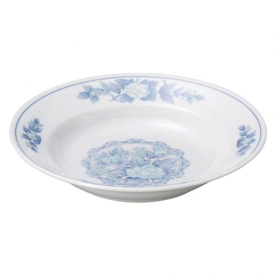 三色牡丹 8吋スープ 中華食器 丸皿（M） 業務用 日本製 磁器 約20.7cm
