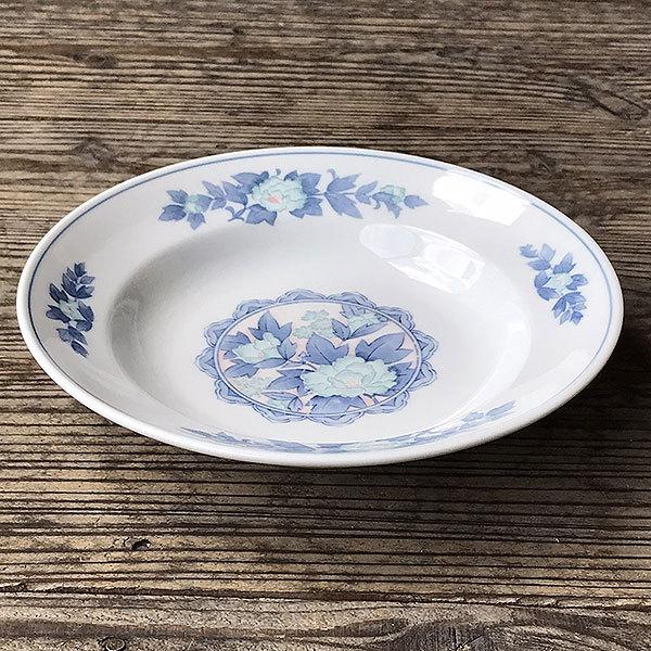 三色牡丹 9吋スープ 中華食器 丸皿（M） 業務用 日本製 磁器 約23.3cm