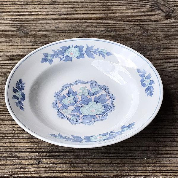 三色牡丹 9吋スープ 中華食器 丸皿（M） 業務用 日本製 磁器 約23.3cm