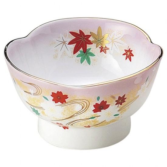 10客セット] 有田焼 イチョウ皿 紅葉 小鉢 向付 陶器 和食器 料亭 旅館