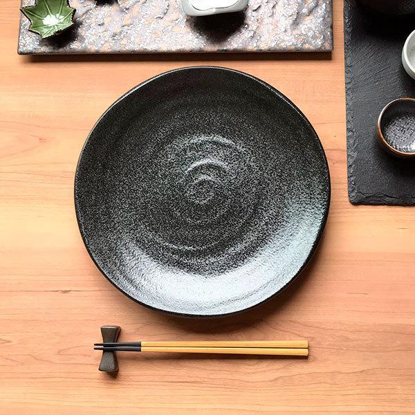 らせんブラック 9寸浅皿 和食器 丸皿(大) 業務用 約27.7cm らせんブラック 9寸浅皿 和食器 丸皿(大) 業務用 約27.7cm