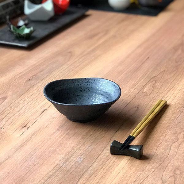 いぶし三角深鉢 和食器 小鉢（大） 業務用 約12.8cm 黒系 和食 和風 鉢