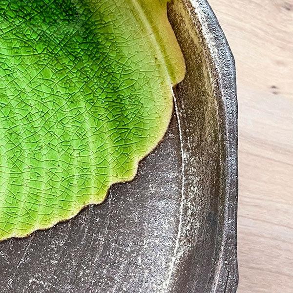 錆釉ヒワ流し面取8.0鉢 和食器 盛鉢 業務用 約23.7cm 和食 和風 鉢 大