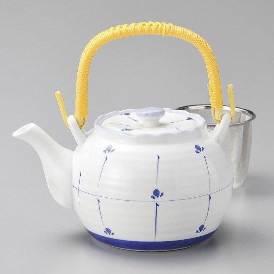 めばえ6号土瓶 アミ付 和食器 土瓶（大） 業務用 約1,070cc 社員食堂