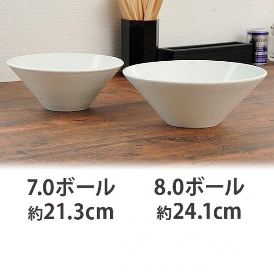 白粉引 7.0ボール 中華食器 ボール（L） 業務用 日本製 磁器 約21.3cm ラーメン丼 ラーメン鉢 どんぶり 麺鉢｜minnano-souko｜07