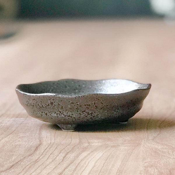油滴三ッ足千代久 和食器 刺身用千代久 業務用 約9.2cm さしみ用 お