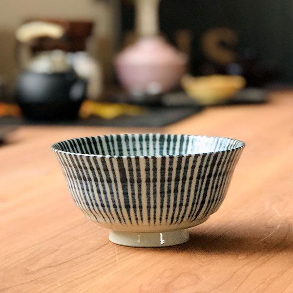 藍十草茶漬碗 和食器 飯碗 業務用 約14cm 和食 和風 茶碗 ご飯茶碗