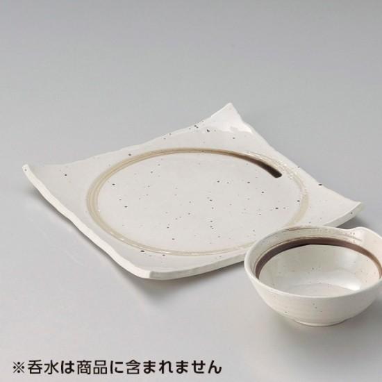 わ角天皿 白 和食器 天皿 業務用 約21.3cm 和食 和風 天ぷら うどん屋 蕎麦屋｜minnano-souko