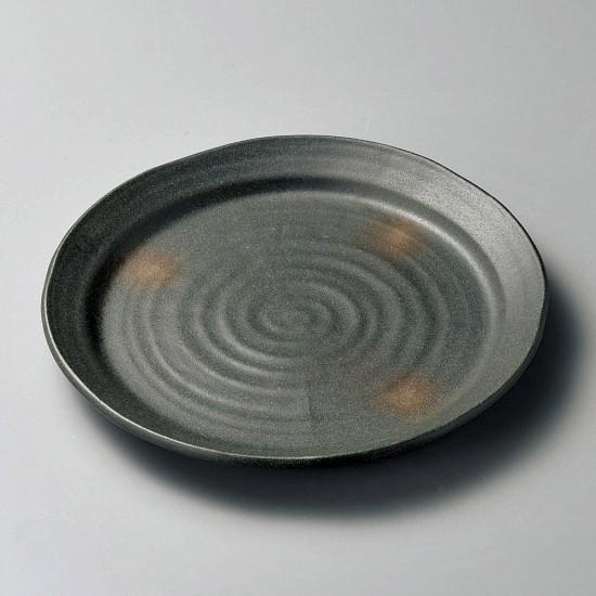 備前8寸皿 和食器 丸皿（中） 業務用 約24.7cm 和食 和風 中皿 メイン