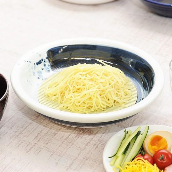 軽量土呉須刷毛目玉渕8寸浅丼 和食器 麺皿・麺鉢 業務用 約24.3cm 和食