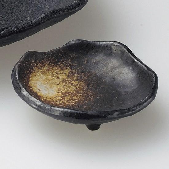 黒備前三ツ足千代口 和食器 刺身用千代久 業務用 約9cm さしみ用 黒備前三ツ足千代口 和食器 刺身用千代久 業務用 約9cm さしみ用