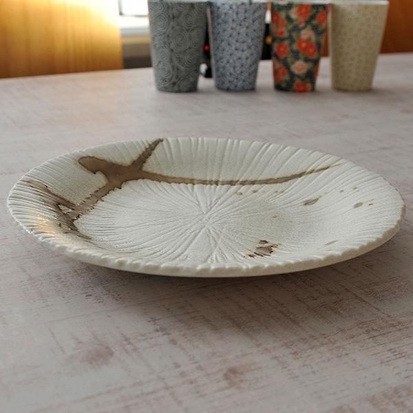 金色流し彫十草型大皿 和食器 丸皿（中） 業務用 約25cm 和食 和風 中