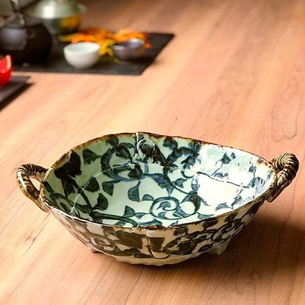 たこ唐草 大鉢 江戸中期 たこ唐草 大鉢 江戸中期