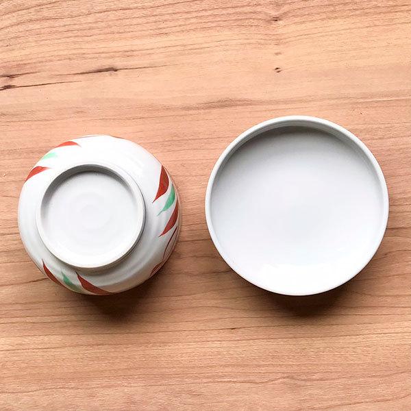 赤絵ツタ花平むし碗 和食器 むし碗 業務用 約350cc 和食 和風 茶碗蒸し