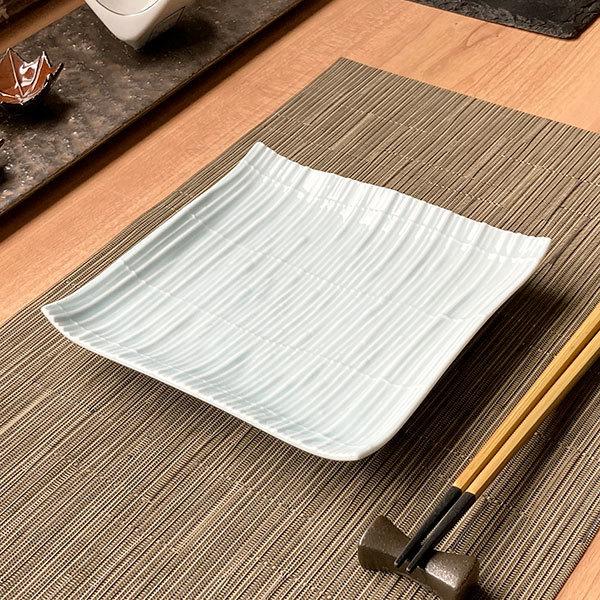 スダレ青磁正角皿 和食器 角皿(中) 業務用 約18.3cm 和食 和風 スダレ青磁正角皿 和食器 角皿(中) 業務用 約18.3cm 和食 和風