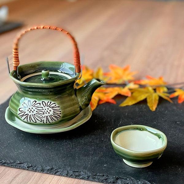 織部土瓶むし 和食器 土瓶むし 業務用 和食 和風 松茸料理 銀杏 : 業務 