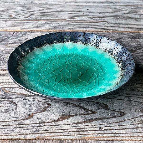 深海 緑 5.0皿 和食器 フルーツ皿・銘々皿・取皿 業務用 約17cm 和食
