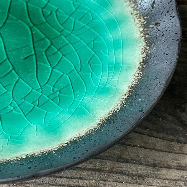 深海 緑 5.0皿 和食器 フルーツ皿・銘々皿・取皿 業務用 約17cm 和食