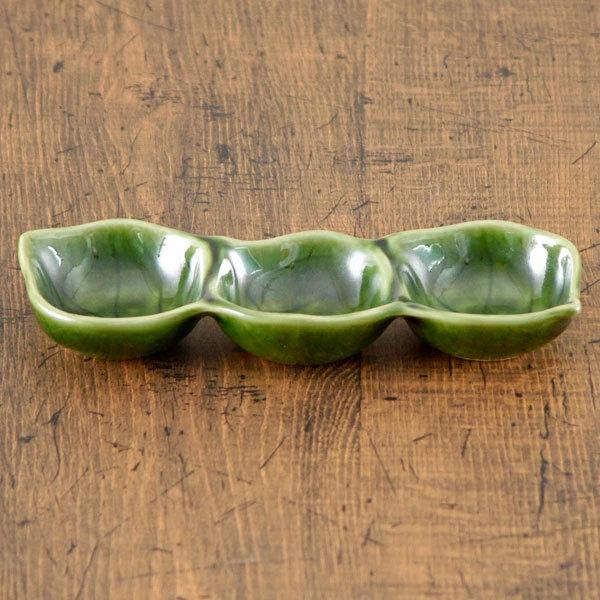 織部木の葉三品盛 和食器 仕切皿（2品皿・3品皿） 業務用 約17.5cm