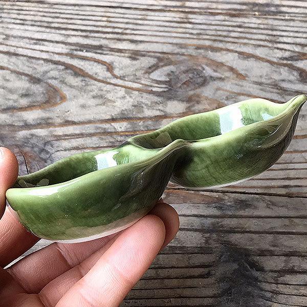 織部木の葉二品盛 和食器 仕切皿（2品皿・3品皿） 業務用 約11.8cm