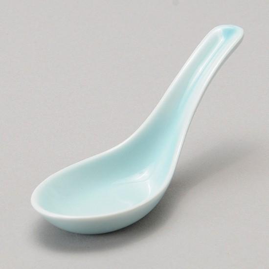 青地中サジ ラーメンレンゲ れんげスプーン さじ 中華食器
