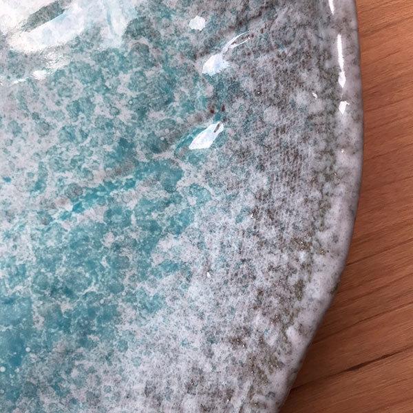 青釉10号丸皿 萬古焼 和食器 丸大皿 業務用 約30cm 和食 和風 ふぐ刺し