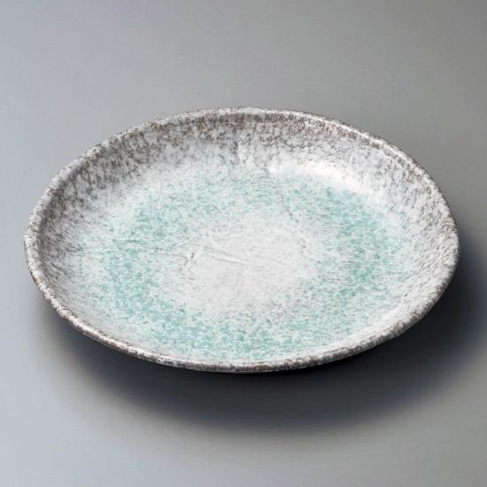 青釉9号丸皿 萬古焼 和食器 丸皿（大） 業務用 約27cm 和食 和風