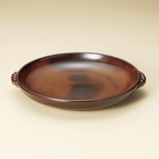 灰釉7号耐熱皿 萬古焼 和食器 陶板（大） 業務用 和食 和風 すき焼き