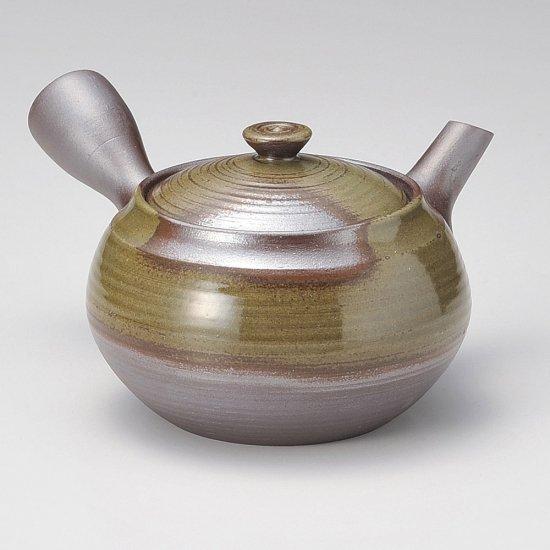 万古急須3.0栗形灰釉 まるっと網 萬古焼 和食器 急須 業務用 : 業務用