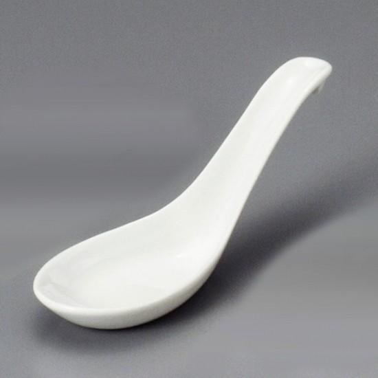 白カギレンゲ 中華食器 レンゲ 業務用 約14.5cm 磁器製 れんげ