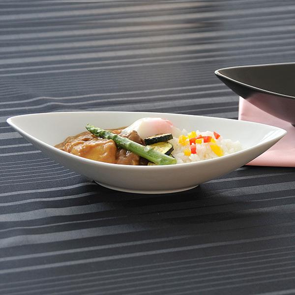 ブランシェ2 白 舟型深鉢L 白い器 洋食器 楕円・変形ボール（M） 業務