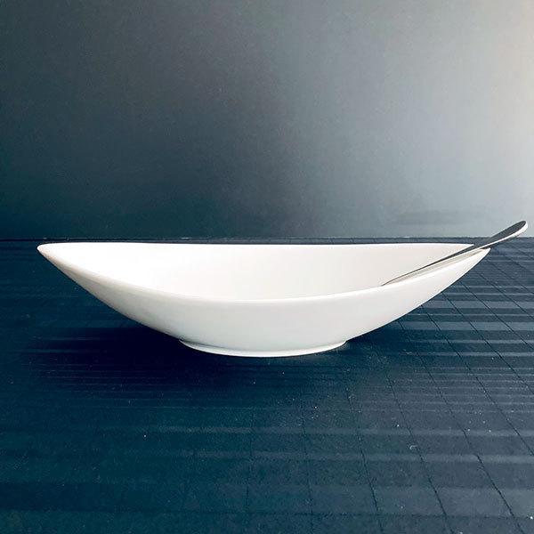 ブランシェ2 白 舟型深鉢L 白い器 洋食器 楕円・変形ボール（M） 業務