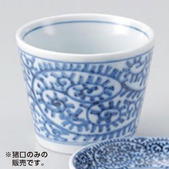 流水 2合そば徳利そば猪口薬味皿8個セット タコ唐草そば猪口 8cm 和食器 そば徳利・そば猪口・薬味皿 業務用 約