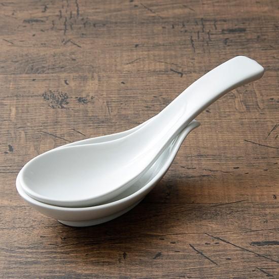 底丸レンゲ 大 中華食器 レンゲ 業務用 約14.6cm 強化磁器 白 れんげ