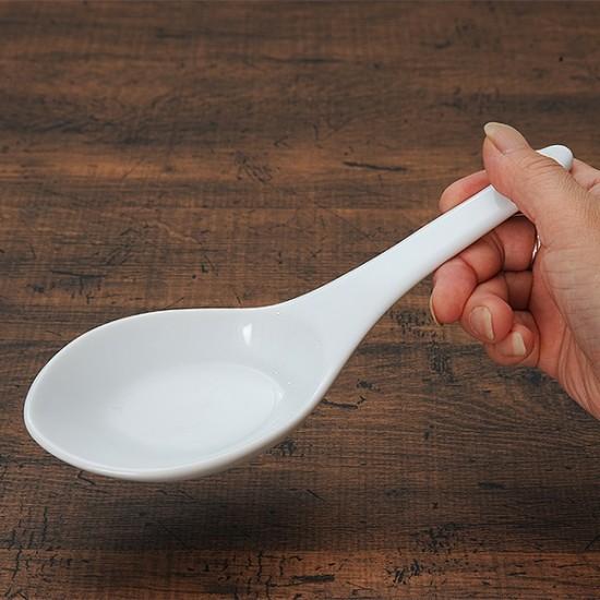 7.0 大レンゲ 中華食器 レンゲ 業務用 約22cm 磁器製 白 れんげ