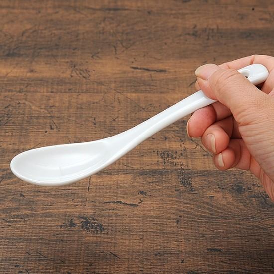 チャーハンレンゲ白 中華食器 レンゲ 業務用 約17.3cm 磁器製 れんげ