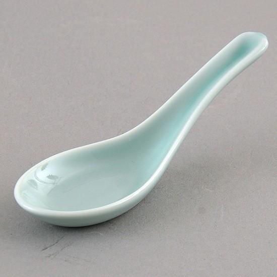 青磁F型中レンゲ 中華食器 レンゲ 業務用 約14cm 磁器製 れんげ