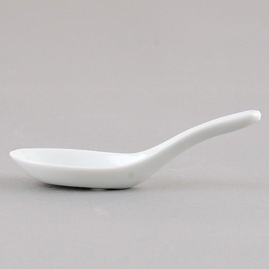 三ツ穴トーフレンゲ 中華食器 レンゲ 業務用 約13.8cm 磁器製 白