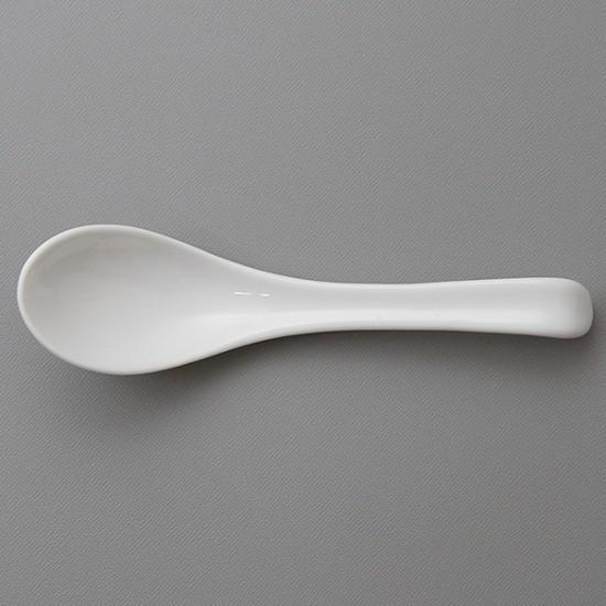 手長反レンゲ 中華食器 レンゲ 業務用 約17.3cm 磁器製 白 れんげ